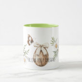 Mug Faux Wood Easter Egg Bow Butterfly Daisy Flowers (Centre)