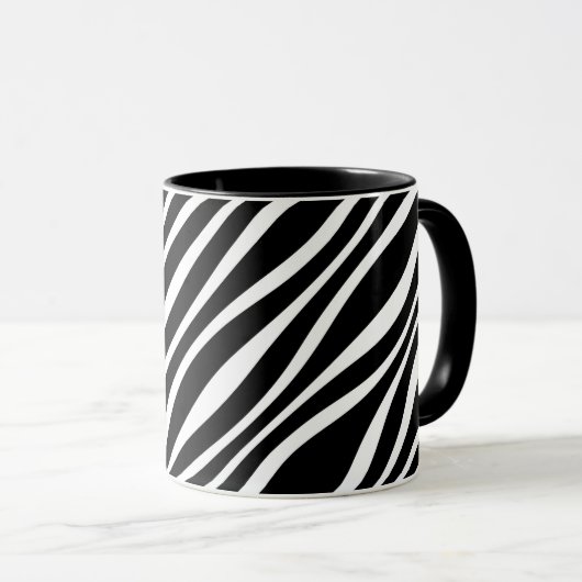 MUG FAUX ZEBRA STRIPE BOUILLÉE (Devant droit)