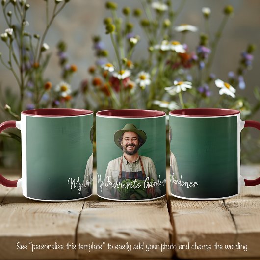 Mug Fav Gardener Un Modèle photo Avec Un Texte