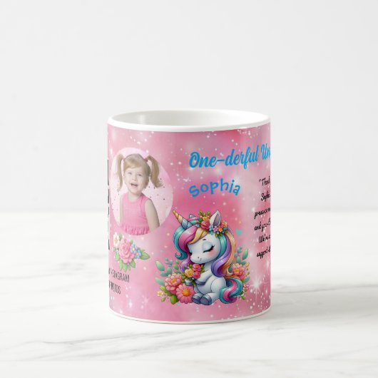 Mug Faveur de code-barres d'anniversaire pour enfants (Centre)