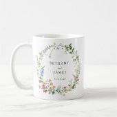 Mug Faveur de mariage de fleurs sauvages rustiques (Gauche)