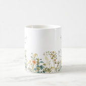 Mug Faveur de mariage élégante de fleurs sauvages (Centre)