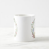 Mug Faveur de mariage Fleur sauvage rustique (Centre)