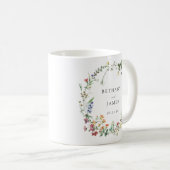 Mug Faveur de mariage Rustique Fleur Sauvage (Devant droit)