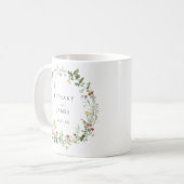 Mug Faveur de mariage Rustique Fleur Sauvage (Devant gauche)