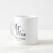 Mug Faveur élégante simple de mariage de typographie (Devant gauche)