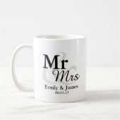 Mug Faveur élégante simple de mariage de typographie (Gauche)