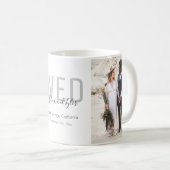 Mug Faveur minimaliste de mariage photo (Devant droit)