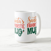 Mug favori de père Noël - Design classique 15 oz (Devant droit)