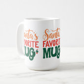 Mug favori de père Noël - Design classique 15 oz (Devant gauche)