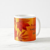 Mug Favori de Thanksgiving Vacances Rouge Orange Feuil (Devant droit)