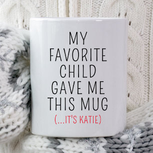 Mug Favori enfant personnalisé Fête des mères du père