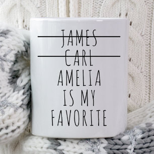 Mug Favori Fils Fille Fille Personnalisé Maman Fête de