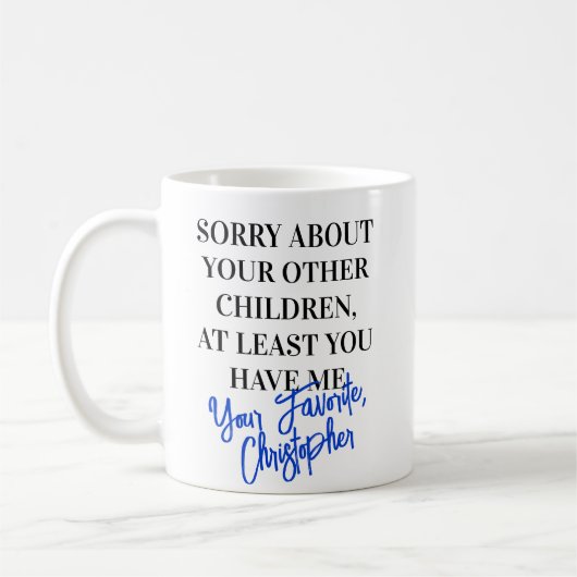 Mug Favori Fils Funny Fête des pères (Gauche)