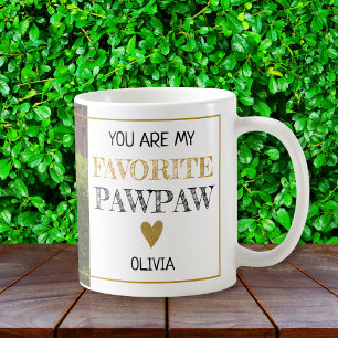 Mug Favori Paw Grand-Père Petit-Enfant Photo personnal
