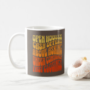 Mug Favoris de l'agent immobilier Groovy Rétro Boho