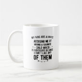 Mug Favorite child accusing funny toxits for parents (Gauche)