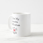Mug Favorite Notification Modern Bell Black & Red (Devant gauche)