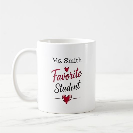 Mug Favorite Student Personalized Teacher Gift (Gauche)