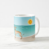 Mug Fawn Italien Greyhound À Tropical Summer Beach (Devant droit)