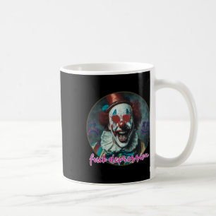 Mug Fck Depression - Clown - Sticker en santé mentale