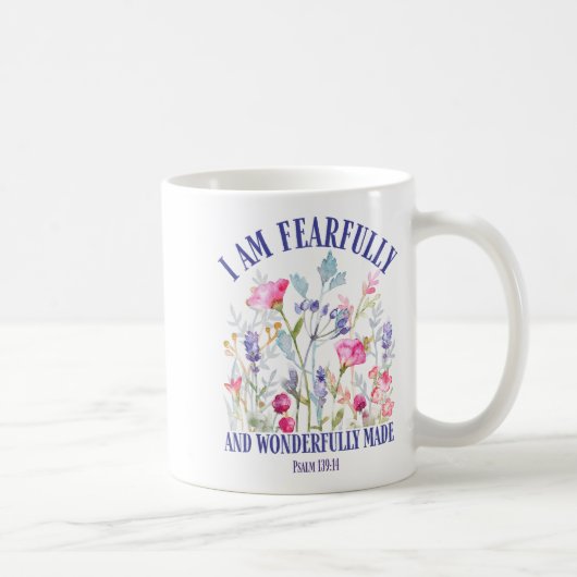 Mug Fearfully And Wonderfully Made Floral Christian Bi (Droite)