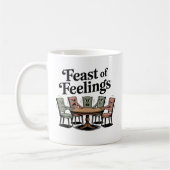 Mug Feast of Feelings | Holiday Table Chaos Humor (Gauche)