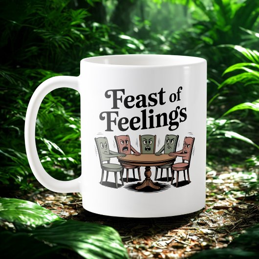 Mug Feast of Feelings | Holiday Table Chaos Humor