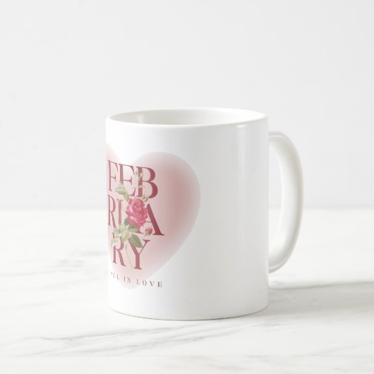 Mug February Love (Devant droit)