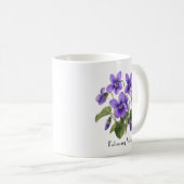 Mug February Violet Flowers (Devant droit)
