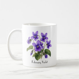 Mug February Violet Flowers