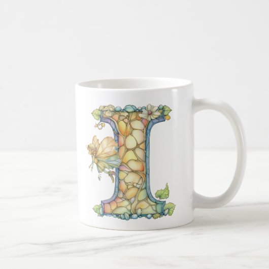 Mug Fée Arc-en-Ciel Initial 'I'  (Droite)