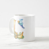 Mug Fée Arc-en-ciel Initial 'L' (Devant gauche)