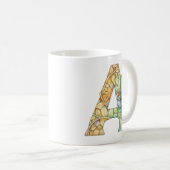 Mug Fée arc-en-ciel initiale 'A' (Devant droit)