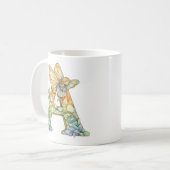 Mug Fée arc-en-ciel initiale 'A' (Devant gauche)