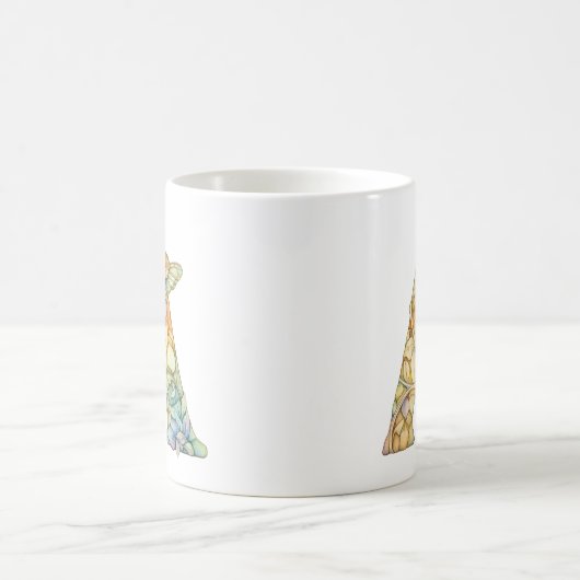 Mug Fée arc-en-ciel initiale 'A' (Centre)
