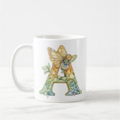 Mug Fée arc-en-ciel initiale 'A' (Gauche)