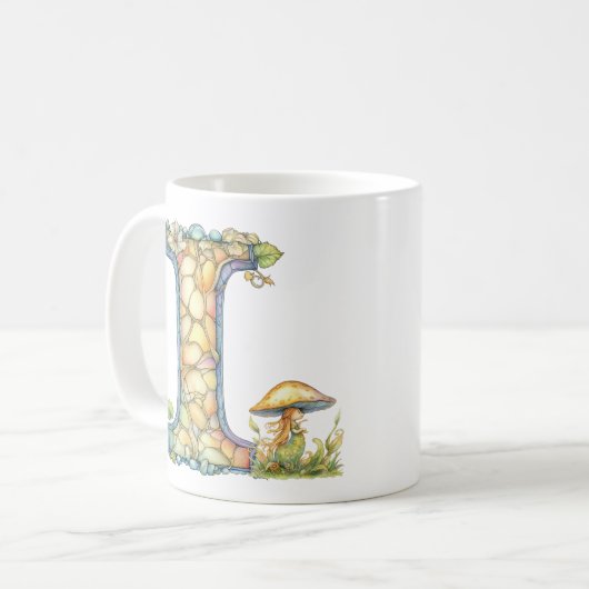 Mug Fée Arc-en-Ciel Initiale 'I' (Devant gauche)