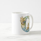 Mug Fée arc-en-ciel initiale 'Q' (Devant droit)