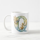 Mug Fée arc-en-ciel initiale 'Q' (Gauche)
