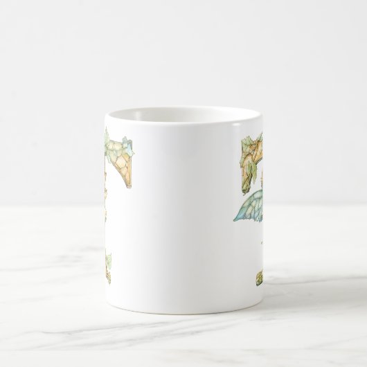 Mug Fée arc-en-ciel initiale 'T' (Centre)