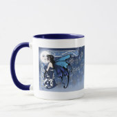 Mug Fée celtique de la lune d'hiver Flocons de neige b (Gauche)
