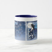Mug Fée celtique de la lune d'hiver Flocons de neige b (Centre)