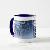 Mug Fée celtique de la lune d'hiver Flocons de neige b (Devant gauche)