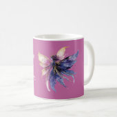 Mug Fée crème violette rose or (Devant droit)