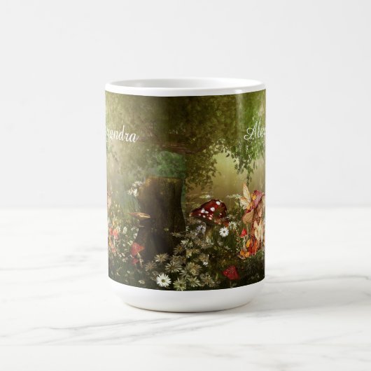 Mug Fée de champignons mignonnes dans la forêt (Centre)