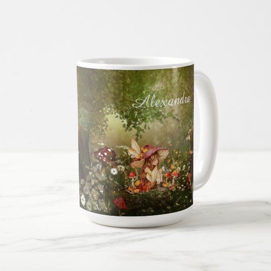 Mug Fée de champignons mignonnes dans la forêt (Devant droit)