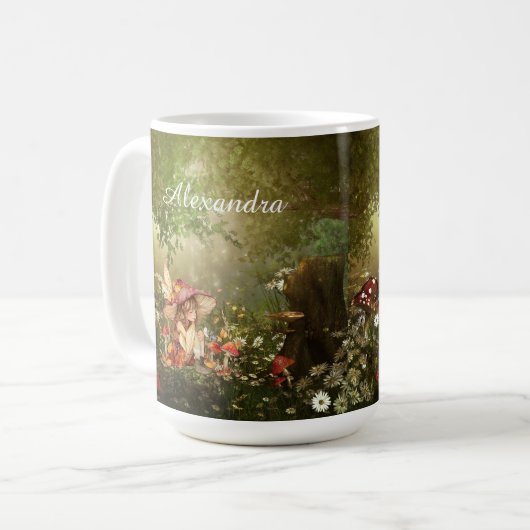 Mug Fée de champignons mignonnes dans la forêt (Devant gauche)