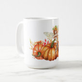 Mug Fée de forêt & Bouquet Citrouille d'automne (Devant gauche)