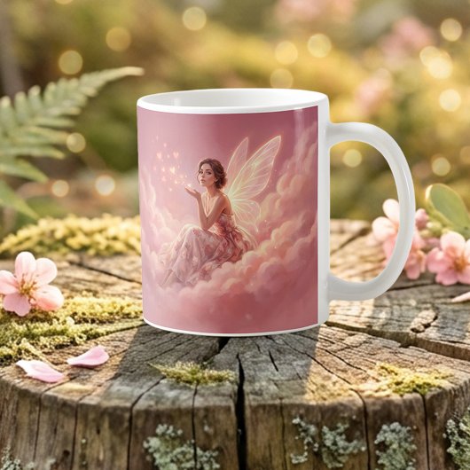 Mug Fée de la Saint-Valentin sur des nuages roses Fant